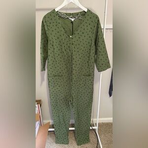 NWT Olive Green-Patterned Romper